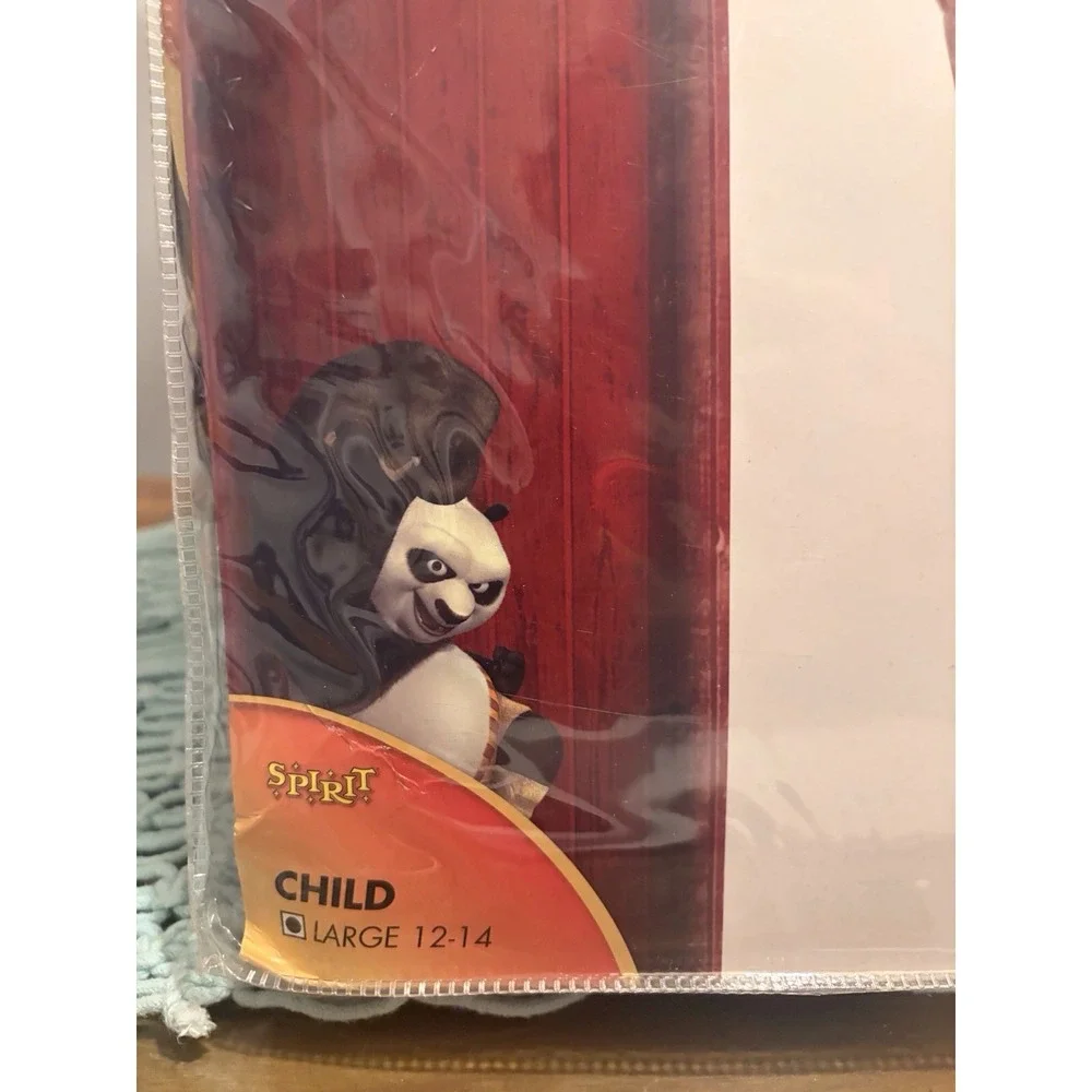 Spirit Kung Fu Panda Po Halloween Costume Child Large 12-14 Hooded Jumpsuit